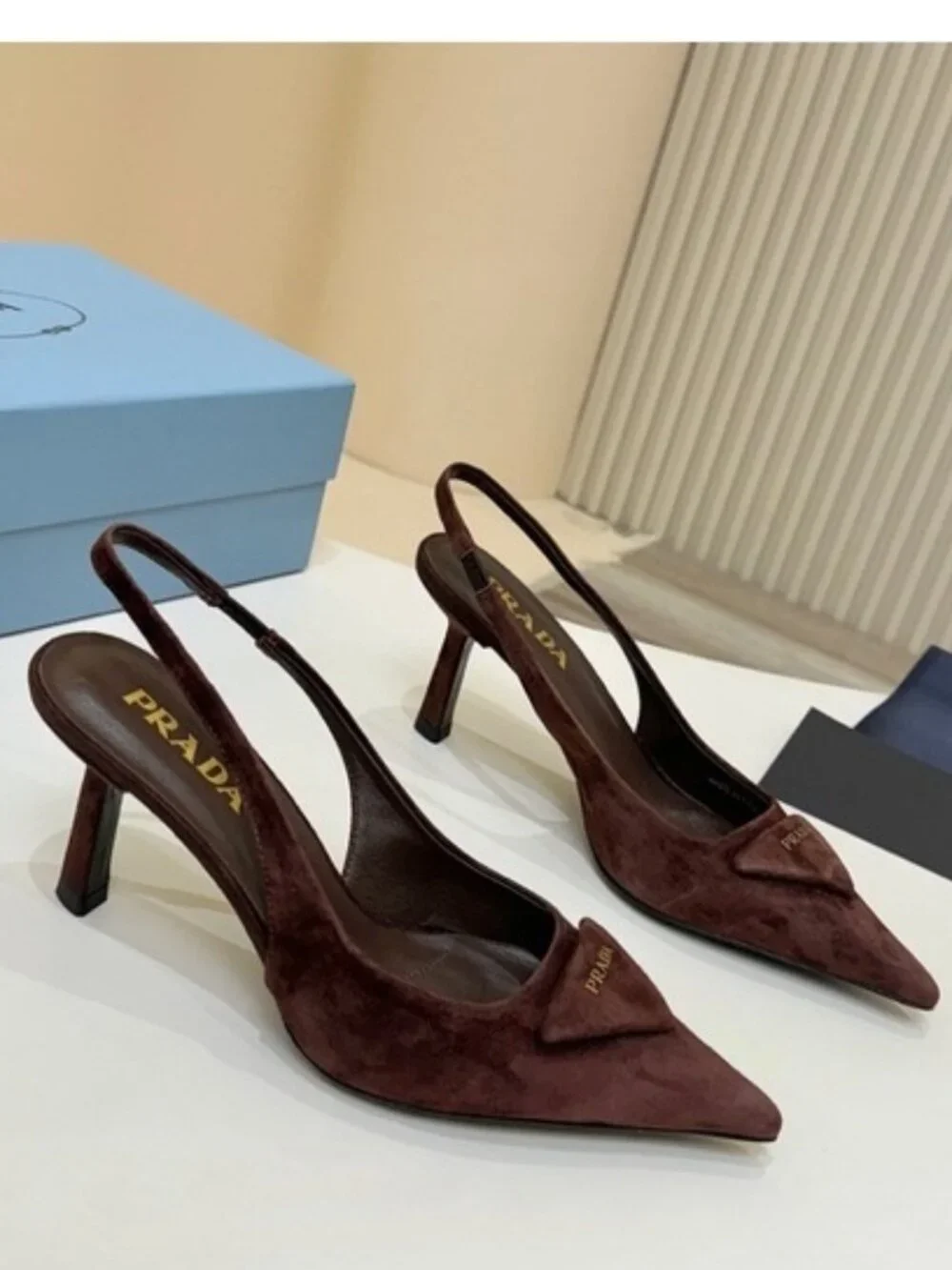 Prada women's high heels, brown